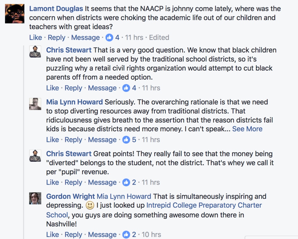 It seems that the NAACP is johnny come lately, where was the concern when district were choking the academic life out of our children? 