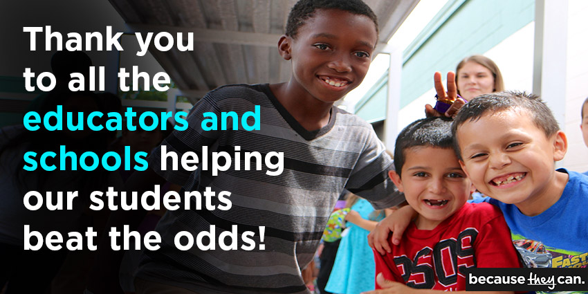 A big thank you to all the educators making a difference for our most vulnerable students. #BecauseTheyCan