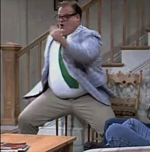 Chris Farley shows you the happy dance in a classic GIF.